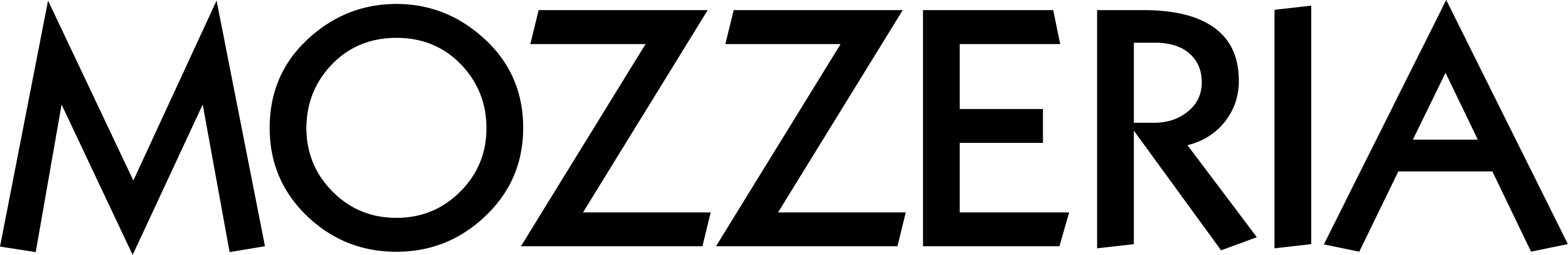 The logo for "Mozzeria" in black shows the name spelled out.